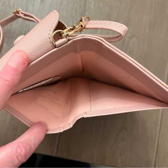Salmon Colored Crossbody Cell Phone/Wallet Purse - Picture 3 of 14